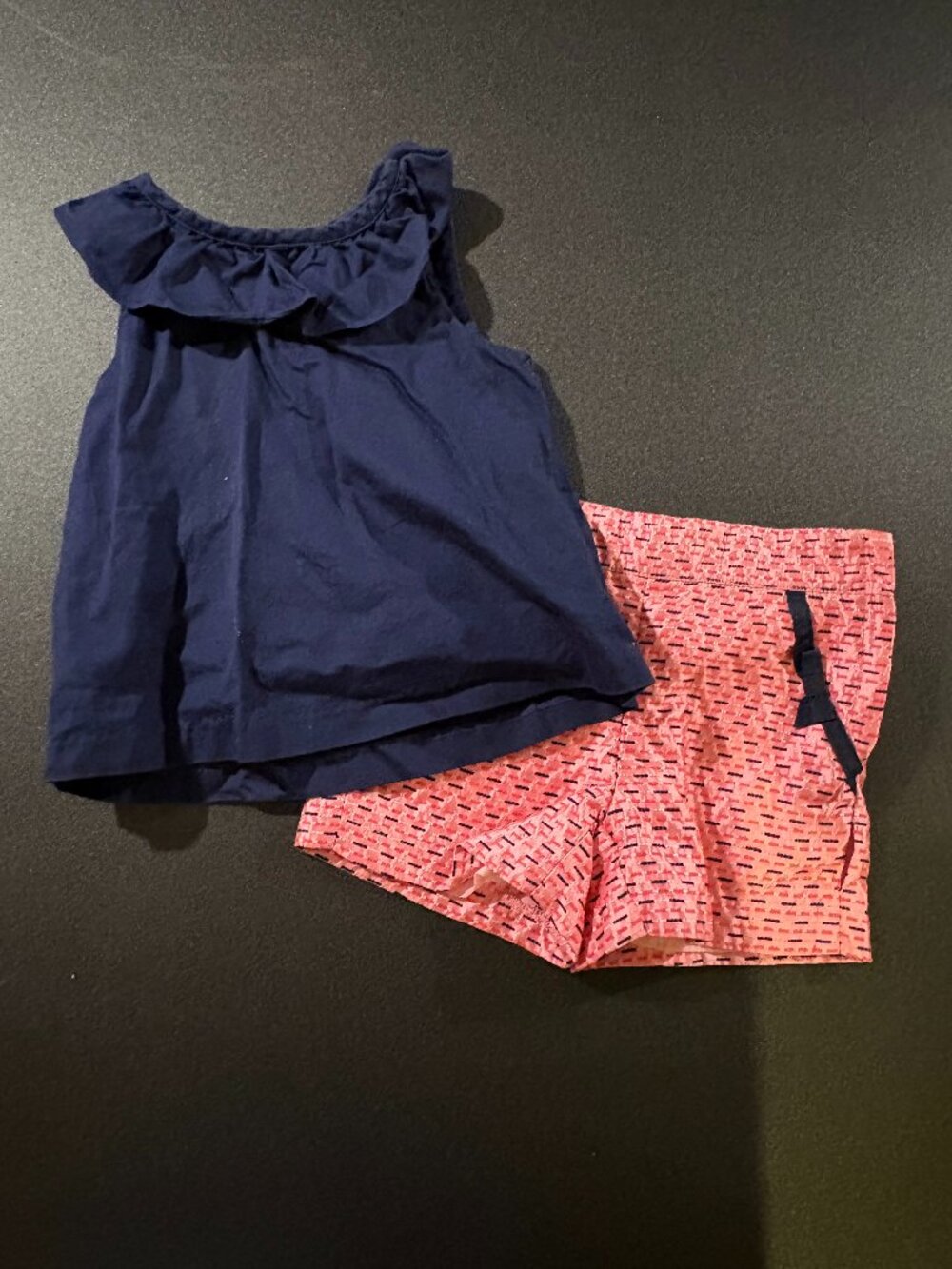 Janie and Jack Navy/Pink outfit, size 2T